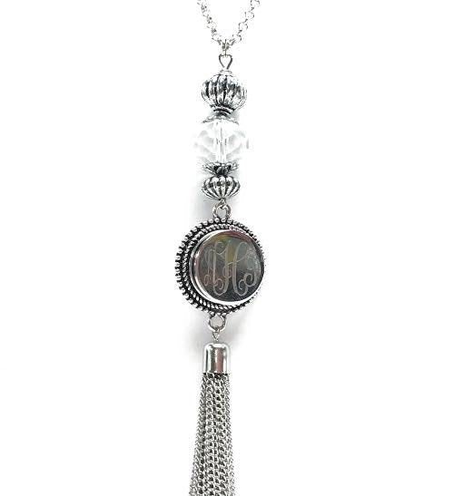 Crystal Snap Tassel Necklace - Allyanna GiftsJEWELRY