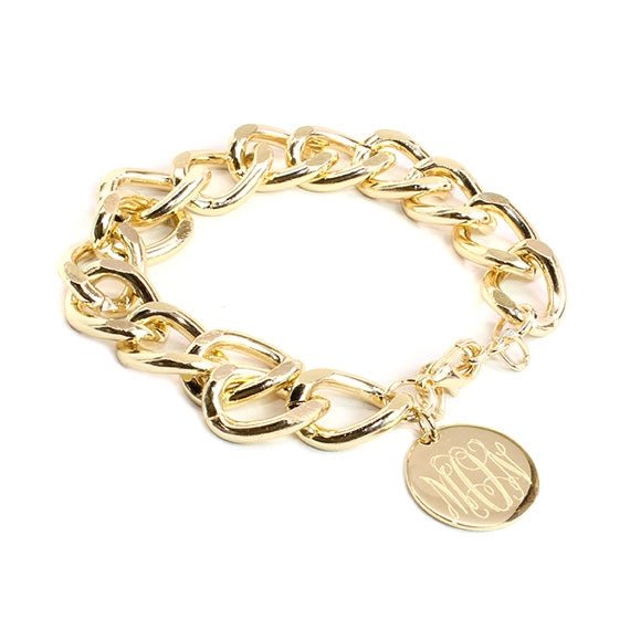 Curb Link Chain Charm Bracelet - Allyanna GiftsJEWELRY