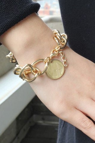 Curb Link Chain Charm Bracelet - Allyanna GiftsJEWELRY