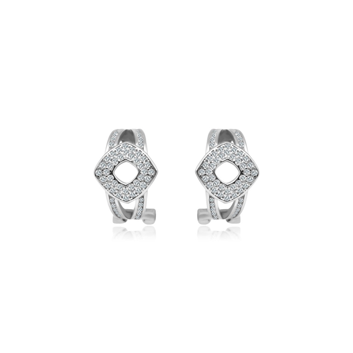 CZ Intertwined Cuff Earrings - Allyanna Gifts