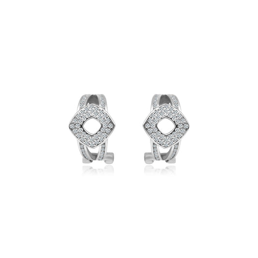CZ Intertwined Cuff Earrings - Allyanna Gifts