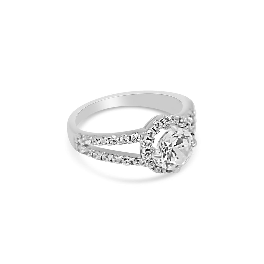 CZ Sterling Silver Double Row Band Ring - Allyanna GiftsRINGS