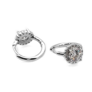 CZ Stone Small Hoop Earrings - Allyanna GiftsEARRINGS