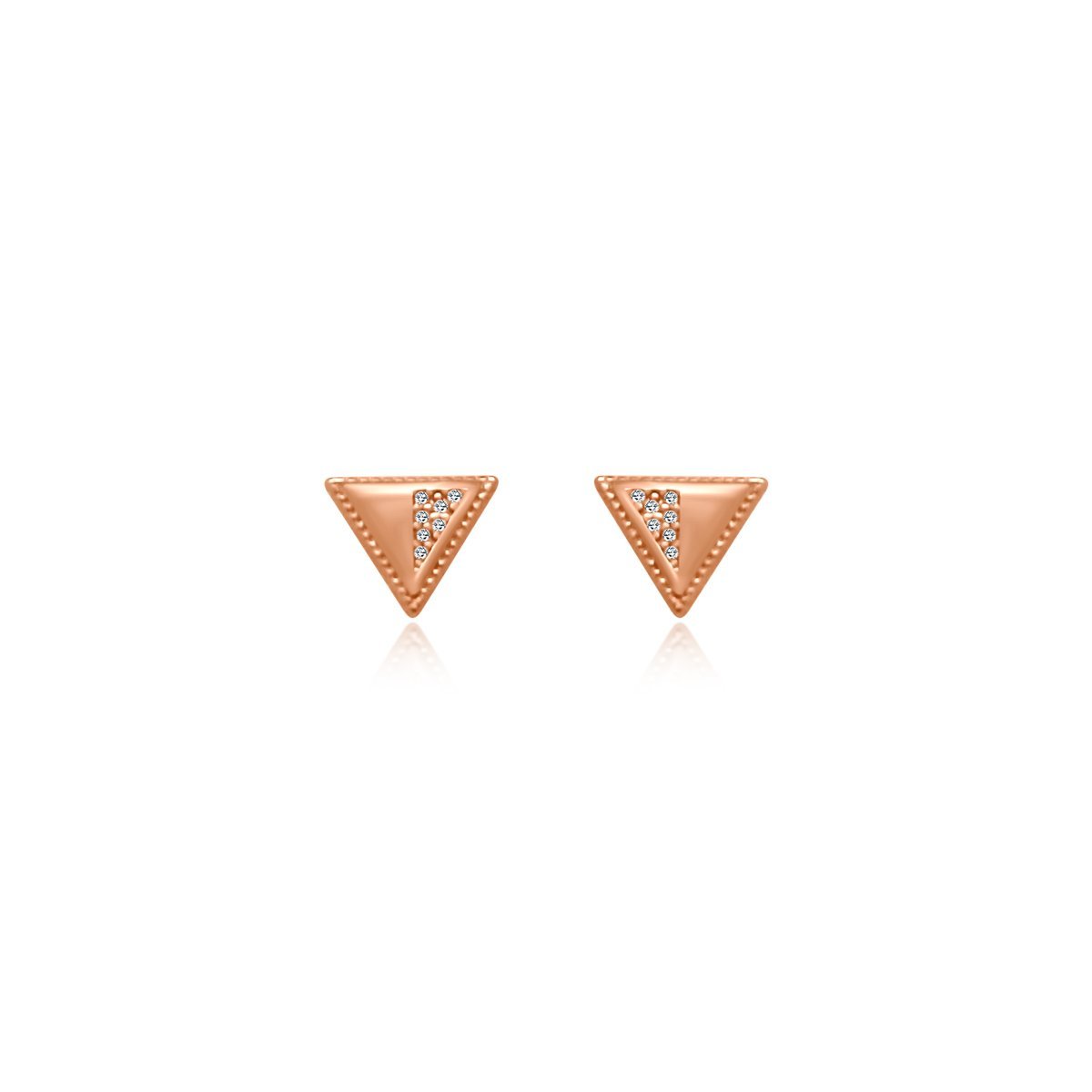 CZ Triangle Beaded Studs - Allyanna Gifts