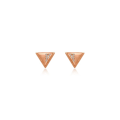 CZ Triangle Beaded Studs - Allyanna Gifts
