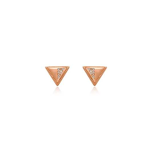 CZ Triangle Beaded Studs - Allyanna Gifts
