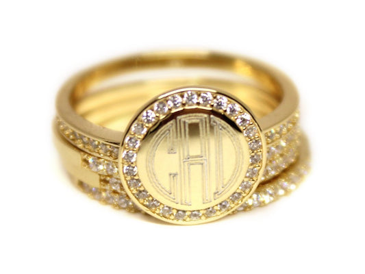 Delaney Stackable Ring Set - Allyanna GiftsMONOGRAM + ENGRAVING