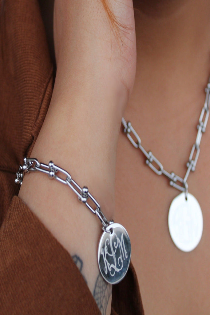 Designer Inspired Thick Link Engravable Bracelet - Allyanna Gifts