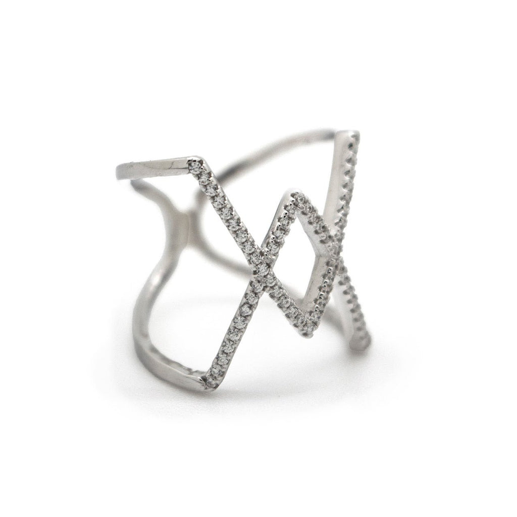 Diamond Criss Cross Ring - Allyanna GiftsRINGS