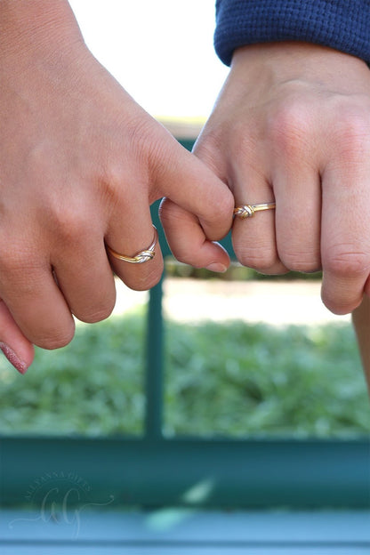 Dual Tone Knot Ring - Allyanna GiftsJEWELRY