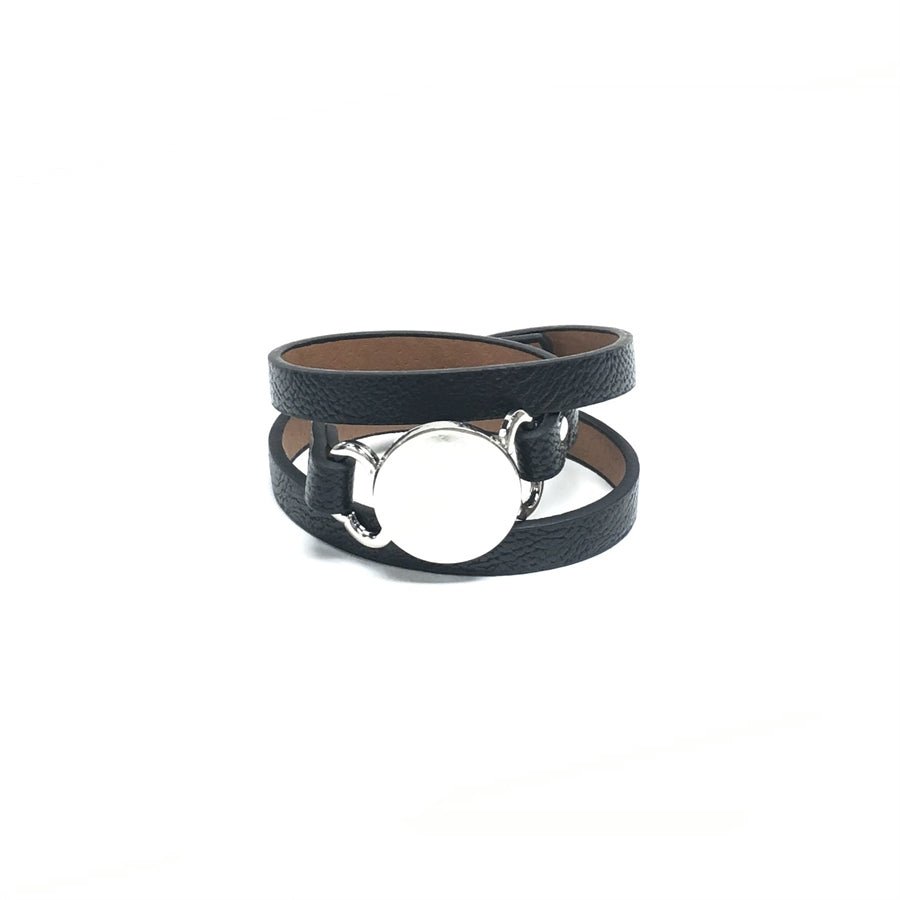 Engravable Wrap Leather Bracelet - Allyanna GiftsJEWELRY