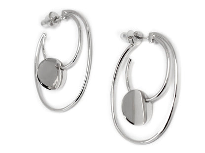 Engraved Disc Double Hoop Earrings - Allyanna GiftsMONOGRAM + ENGRAVING