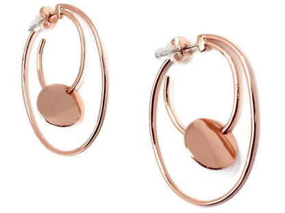 Engraved Disc Double Hoop Earrings - Allyanna GiftsMONOGRAM + ENGRAVING