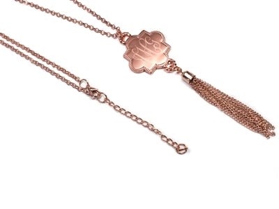 Engraved Quatrefoil Necklace, Bracelet, and Earrings Set - Allyanna GiftsMONOGRAM + ENGRAVING