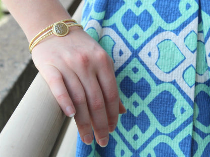 Engraved Triple Rope Bangle Bracelet - Allyanna GiftsMONOGRAM + ENGRAVING