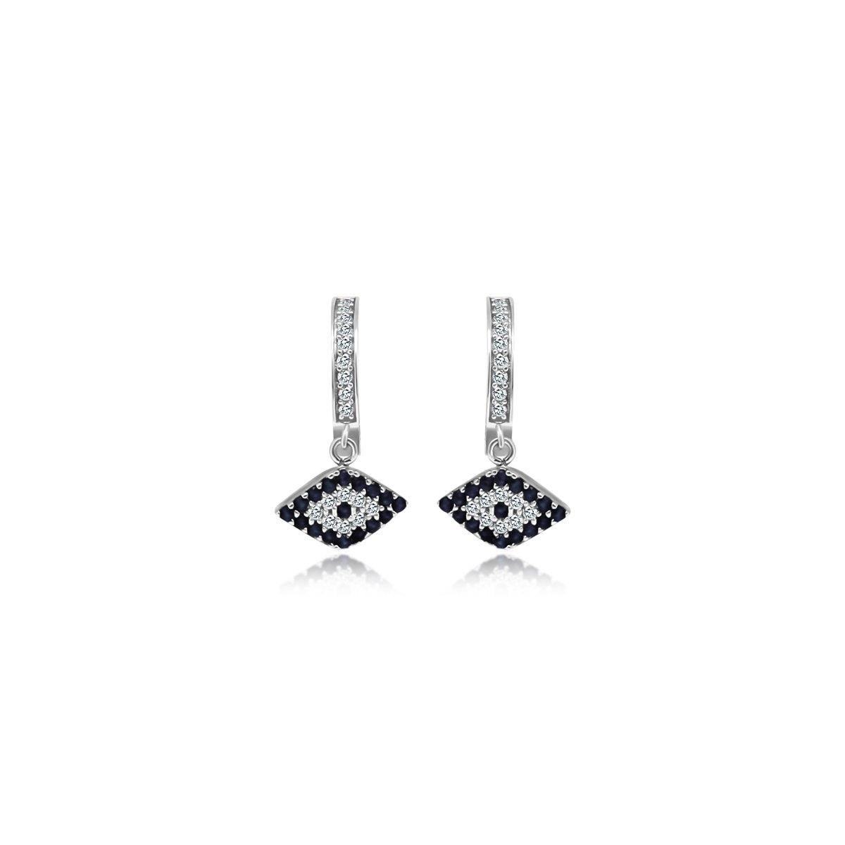 Evil Eye CZ Cuff Earrings - Allyanna Gifts