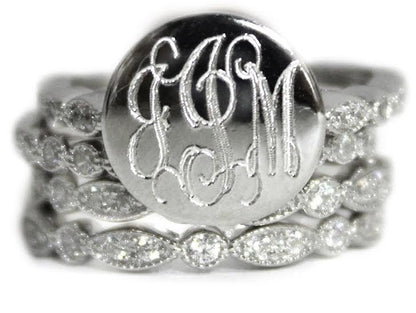 Felicity Stackable Ring Set - Allyanna GiftsMONOGRAM + ENGRAVING
