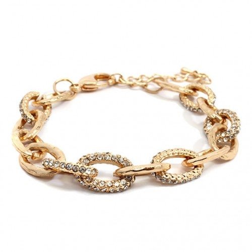 Gold Pave Link Bracelet - Allyanna GiftsJEWELRY