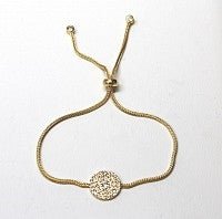 Gold Sterling Silver CZ Tassel Bracelet - Allyanna GiftsJEWELRY