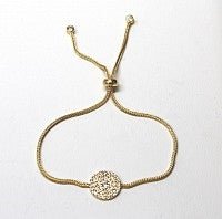 Gold Sterling Silver CZ Tassel Bracelet - Allyanna GiftsJEWELRY