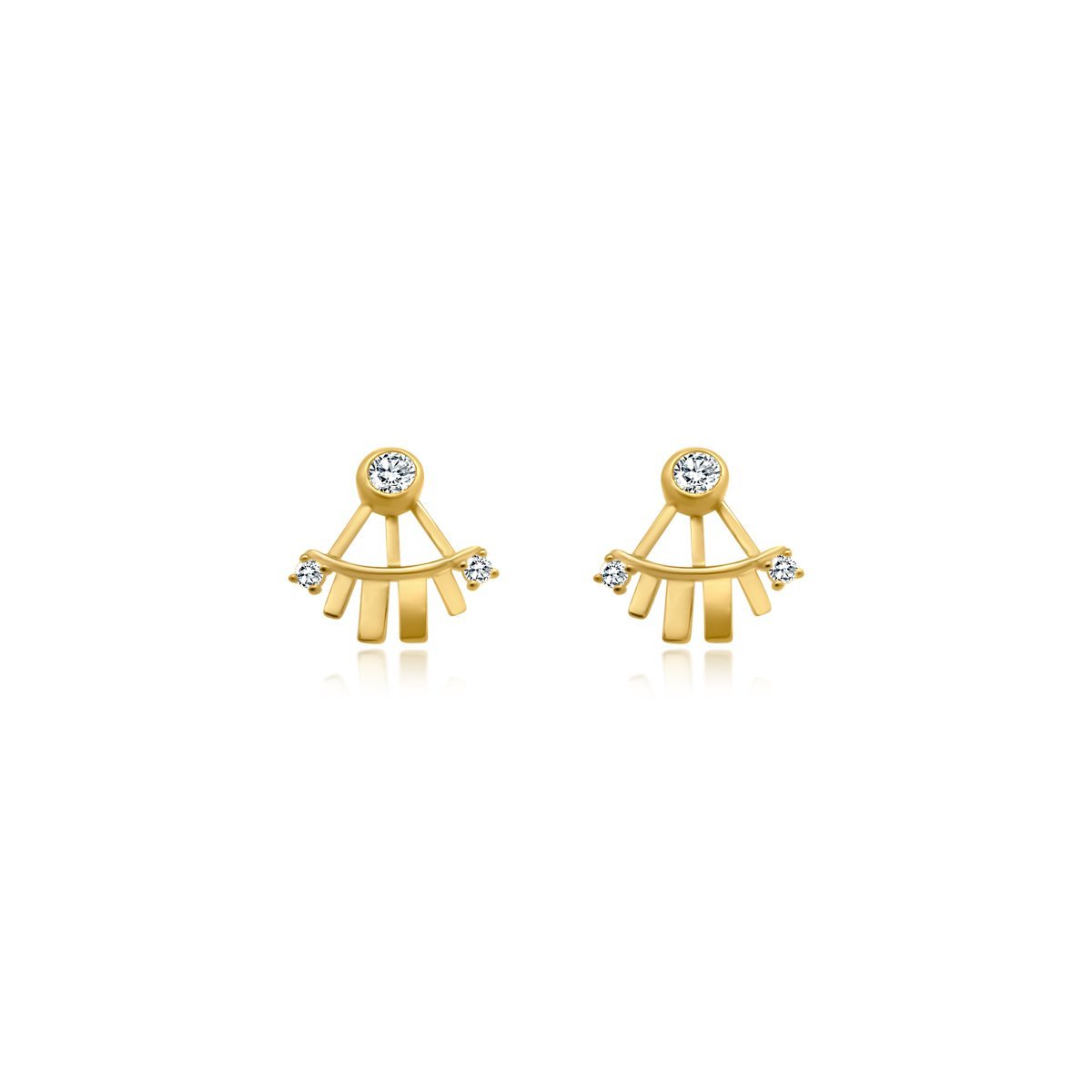 Gold Sunray Studs - Allyanna Gifts