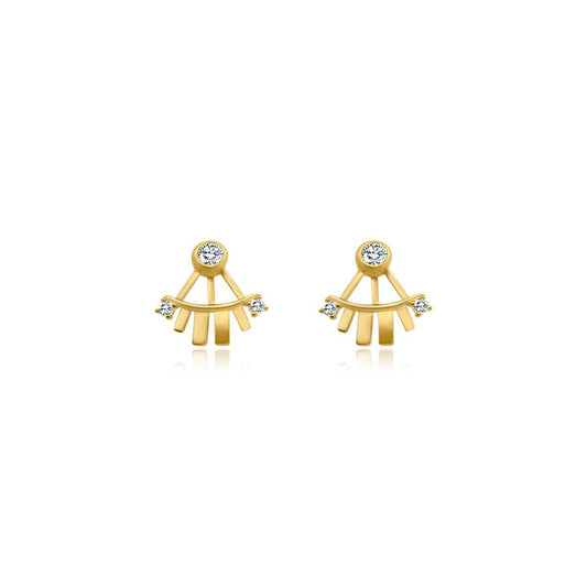 Gold Sunray Studs - Allyanna Gifts