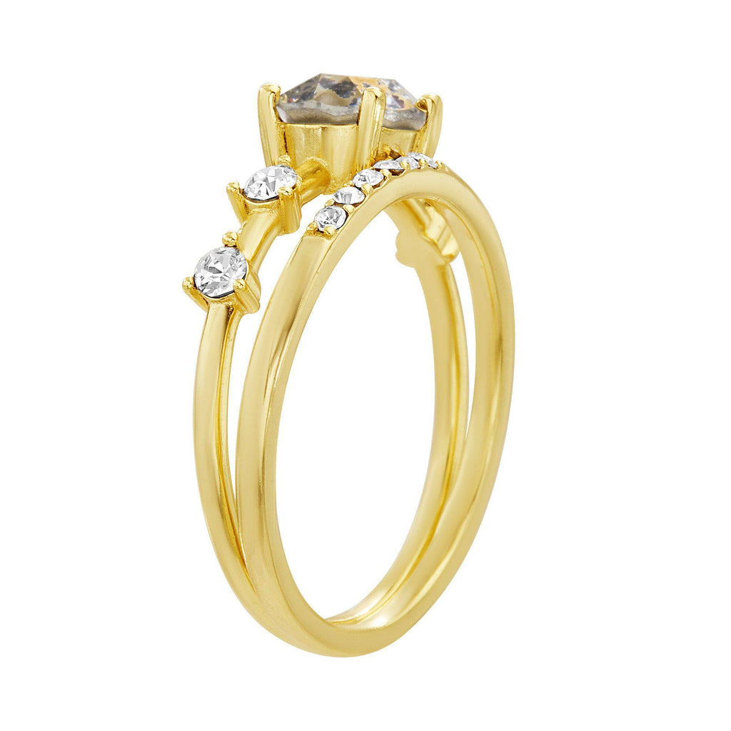 Gold Swarovski Crystal Ring Set - Allyanna GiftsRINGS