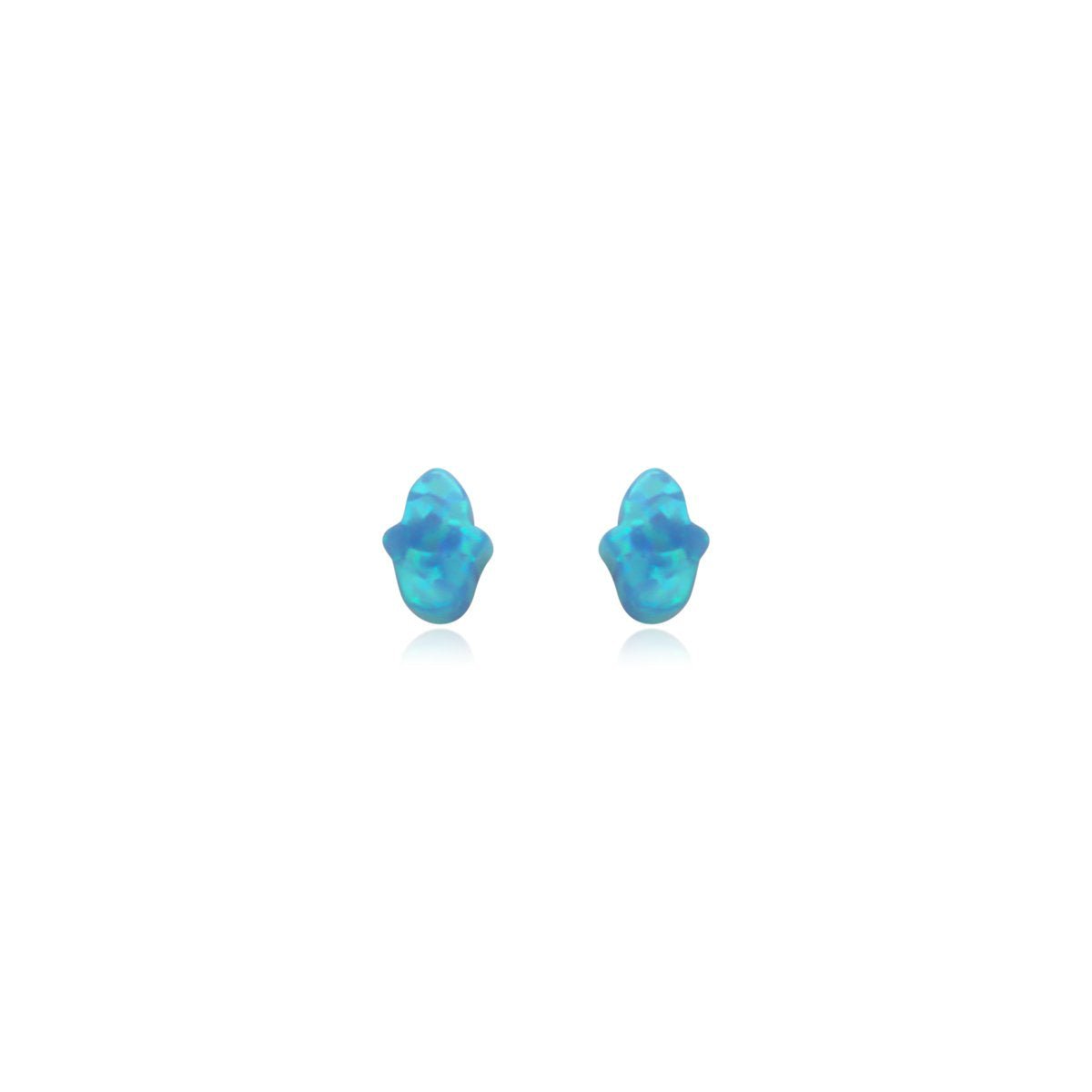 Hamsa Hand Blue Opal Studs - Allyanna Gifts