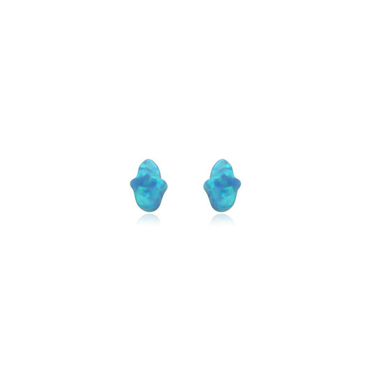 Hamsa Hand Blue Opal Studs - Allyanna Gifts