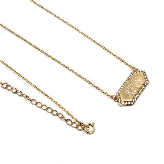 Hexagon Bar Necklace - Allyanna GiftsMONOGRAM + ENGRAVING
