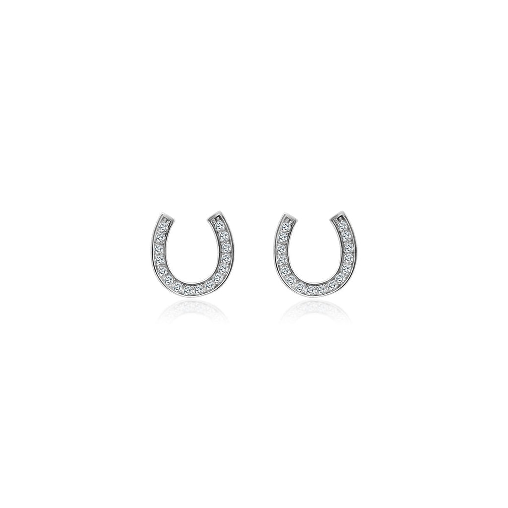 Horseshoe Cz Earrings - Allyanna Gifts