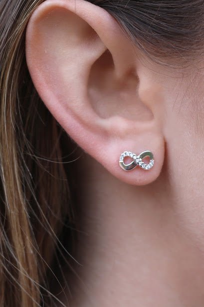Infinity CZ Post Earrings - Allyanna GiftsEARRINGS