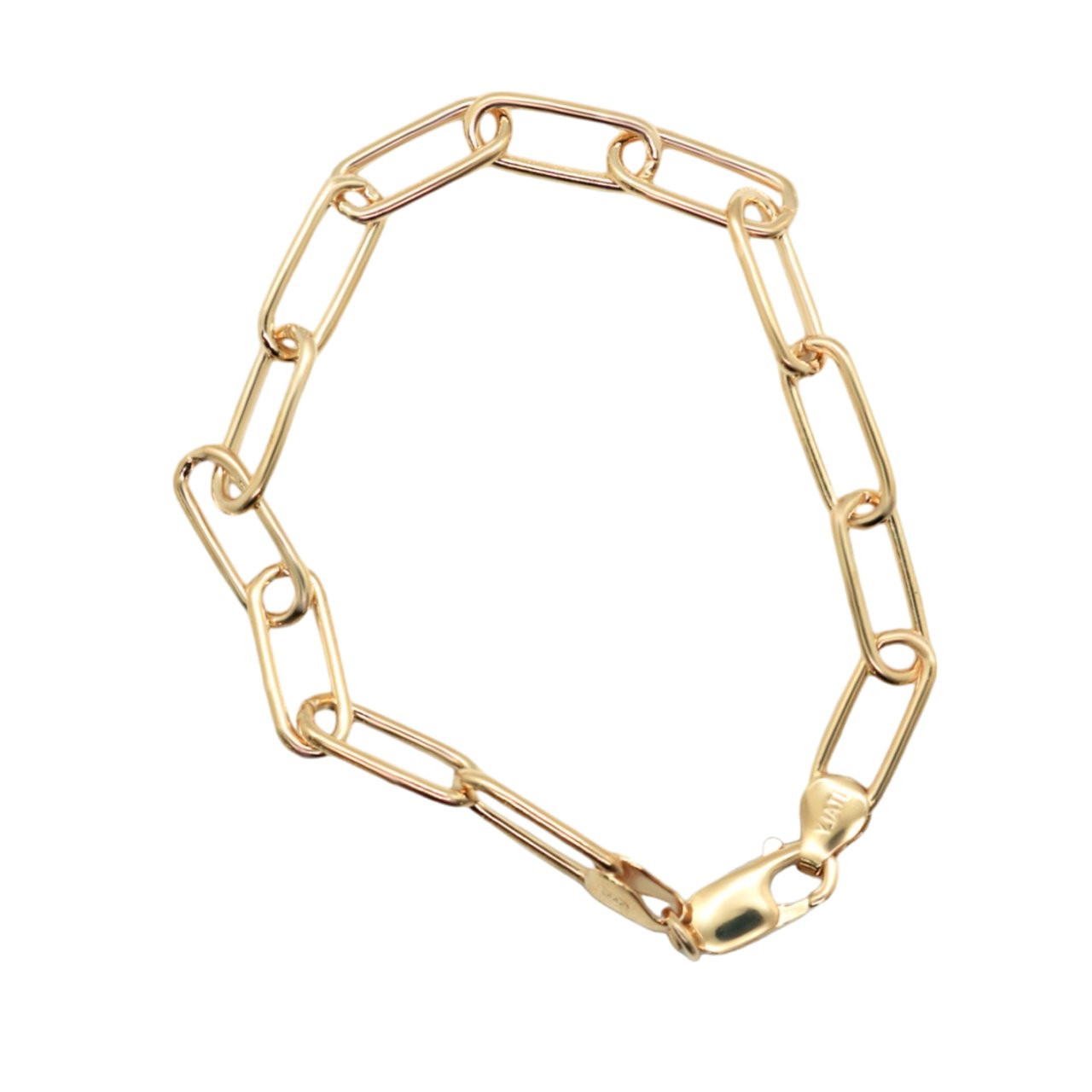 Italian 925 Sterling Silver Long Paper Clip Bracelet - Allyanna GiftsBRACELETS