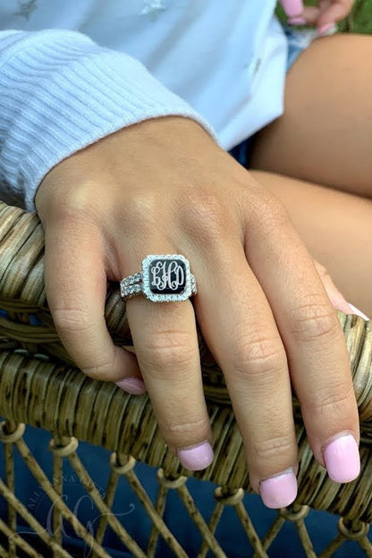 Jade Ring - Allyanna GiftsMONOGRAM + ENGRAVING