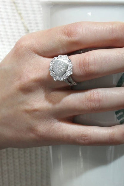 Juana Flower Ring - Allyanna GiftsMONOGRAM + ENGRAVING