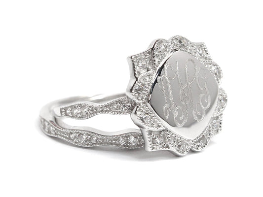Juana Flower Ring - Allyanna GiftsMONOGRAM + ENGRAVING