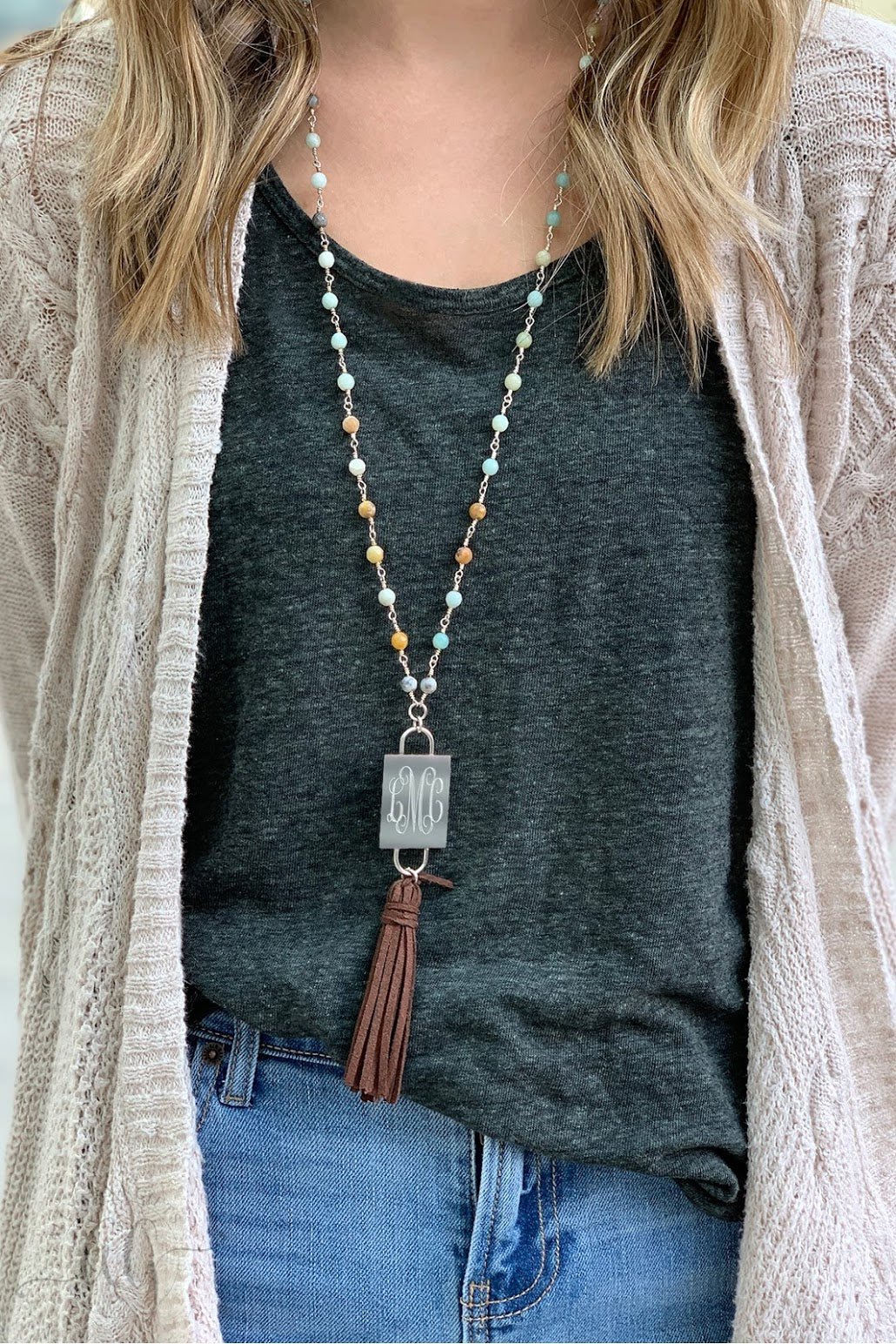 Lauren Beaded Tassel Necklace - Allyanna GiftsNECKLACE