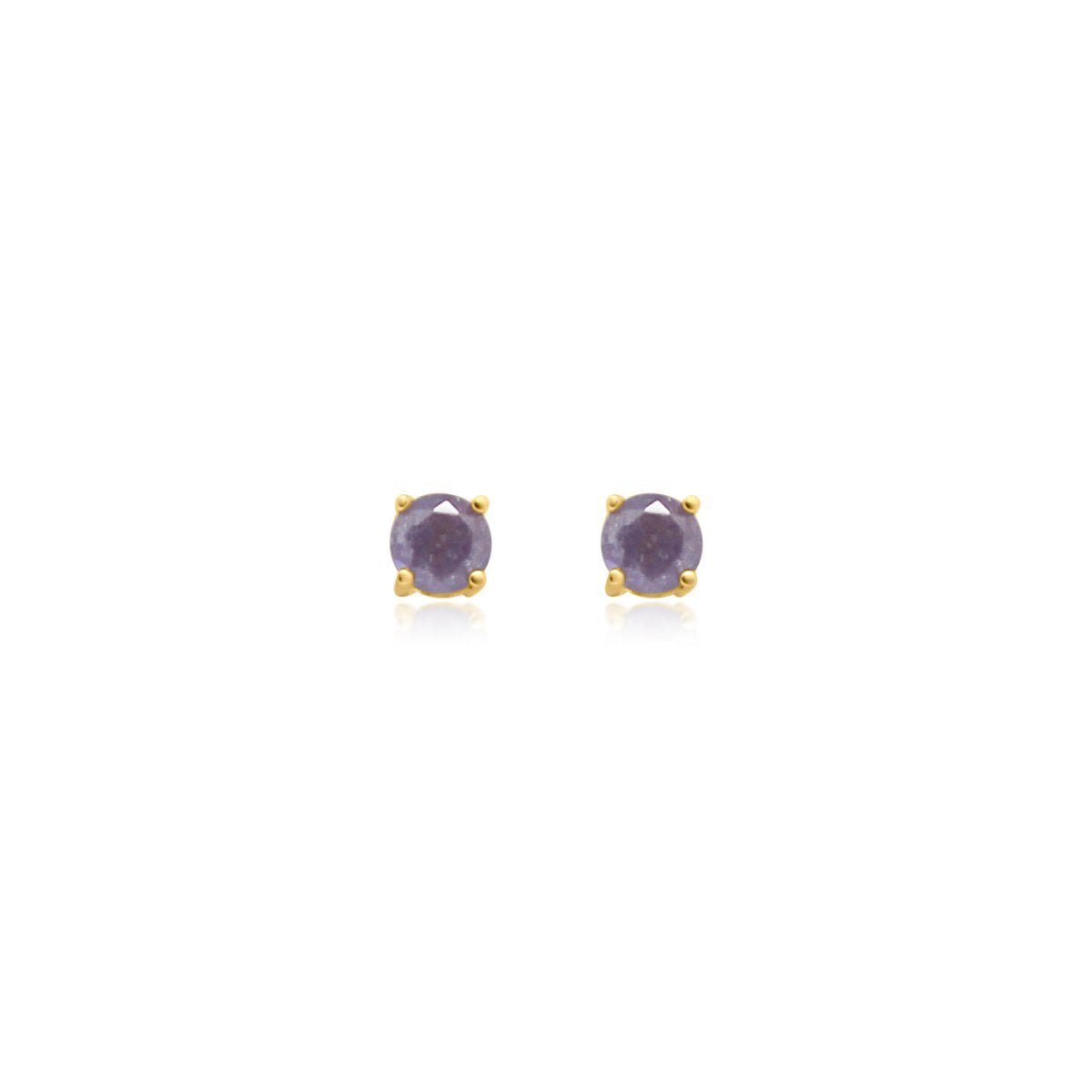 Lavender Gemstone Studs - Allyanna Gifts