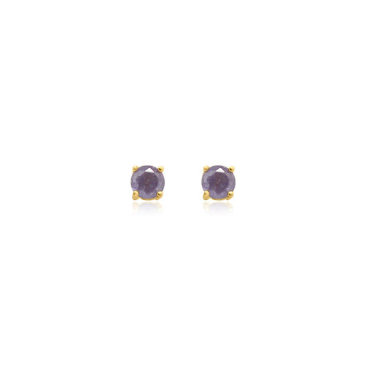 Lavender Gemstone Studs - Allyanna Gifts