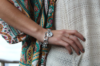 Link N' Love Chain Charm Bracelet - Allyanna GiftsMONOGRAM + ENGRAVING