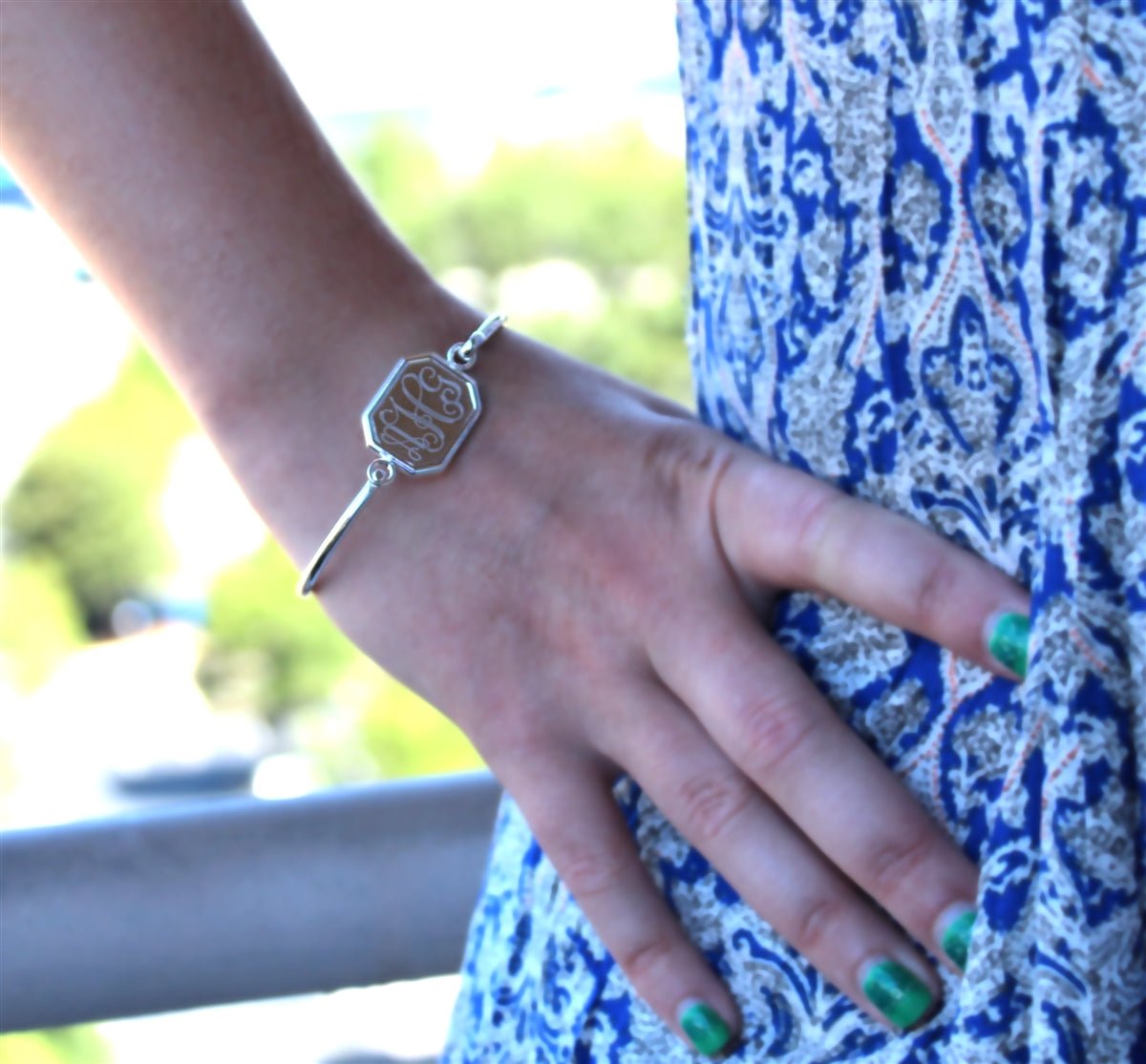 Lovely Octagon Bracelet - Allyanna GiftsMONOGRAM + ENGRAVING