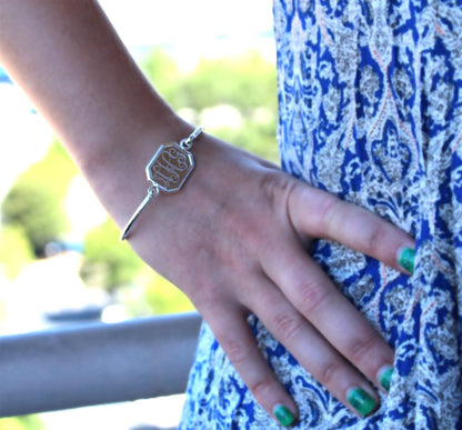 Lovely Octagon Bracelet - Allyanna GiftsMONOGRAM + ENGRAVING