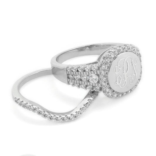 Mahy Monogrammed Ring - Allyanna GiftsMONOGRAM + ENGRAVING