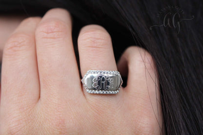 Mariah CZ Bar Ring - Allyanna GiftsMONOGRAM + ENGRAVING