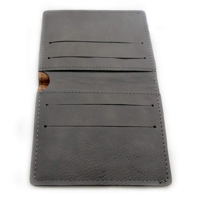 Men's Grey Leather Wallet - Allyanna GiftsGIFTS
