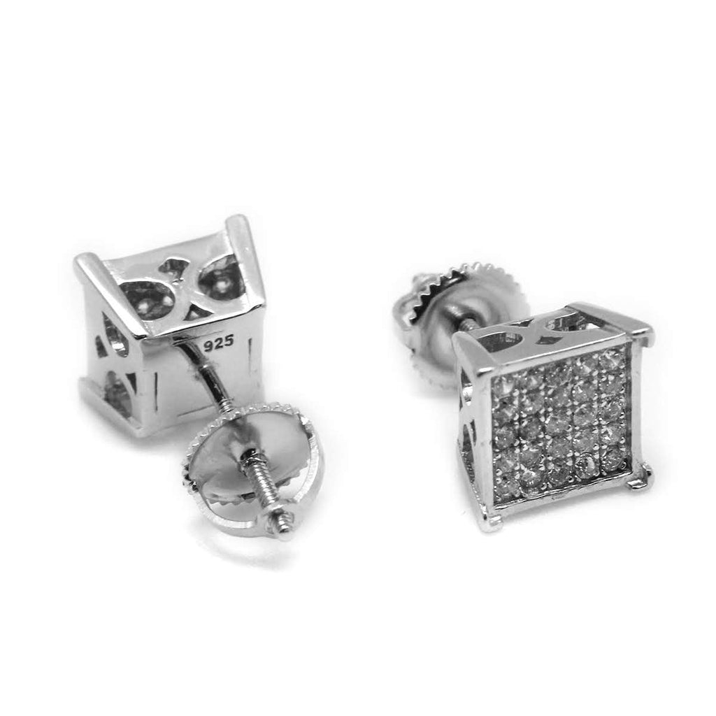 Micropave Square CZ Earrings - Allyanna GiftsEARRINGS