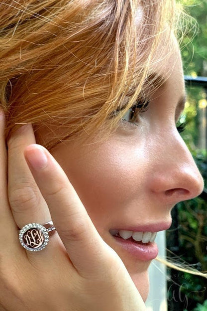 Monogram Angelica Ring - Allyanna GiftsMONOGRAM + ENGRAVING