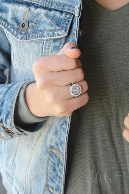 Monogrammed Abigail Ring - Allyanna GiftsMONOGRAM + ENGRAVING