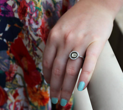 Monogrammed Adrienne Ring - Allyanna GiftsMONOGRAM + ENGRAVING