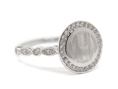 Monogrammed Adrienne Ring - Allyanna GiftsMONOGRAM + ENGRAVING